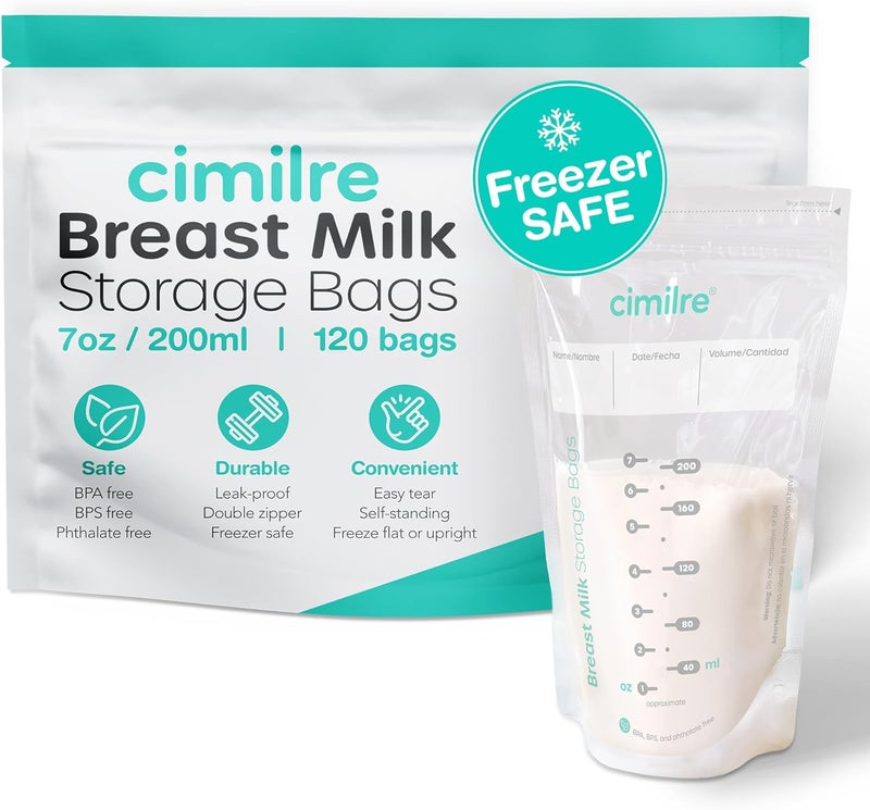 Cimilre Breast Milk Storage Bags - 120 Pack - Image 1